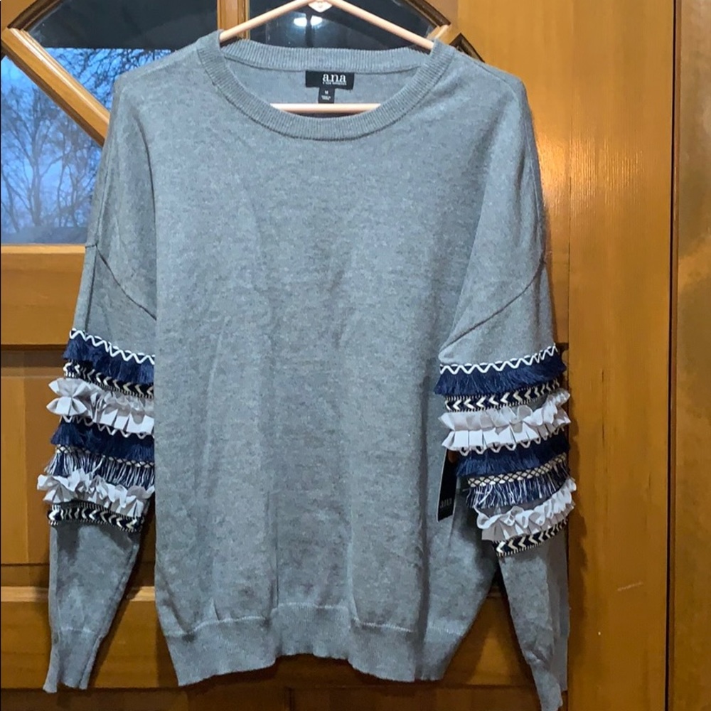 Ana ruffle sleeve sweater size medium